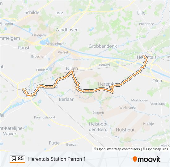 85 bus Line Map