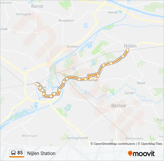 85 Bus Line Map