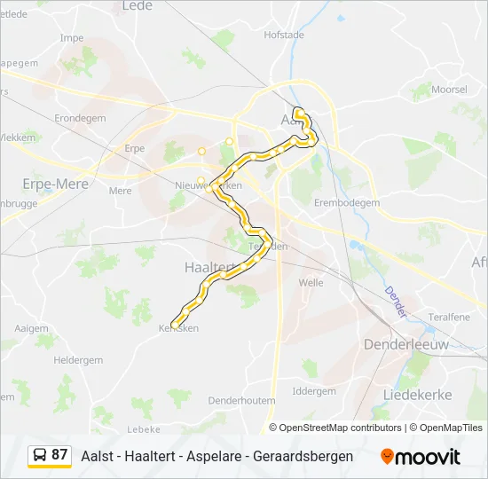 87 Bus Line Map