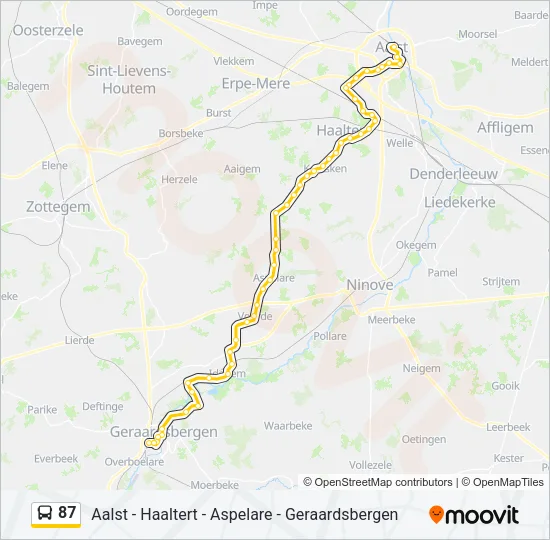 87 Bus Line Map