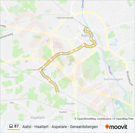 87 Bus Line Map