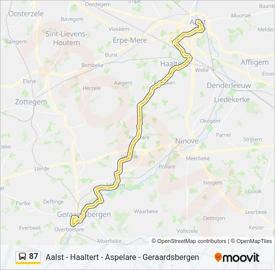 87 Bus Line Map
