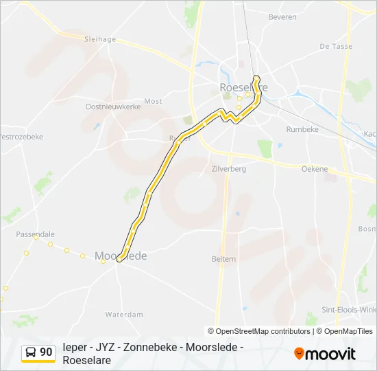 90 Bus Line Map