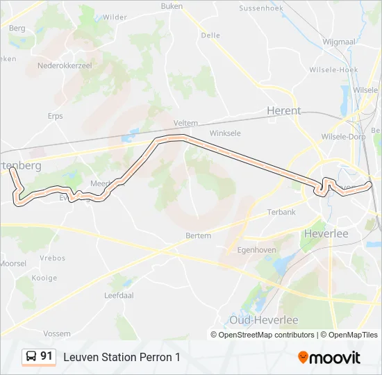91 Bus Line Map