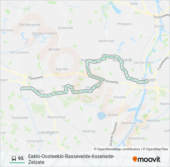 95 Bus Line Map