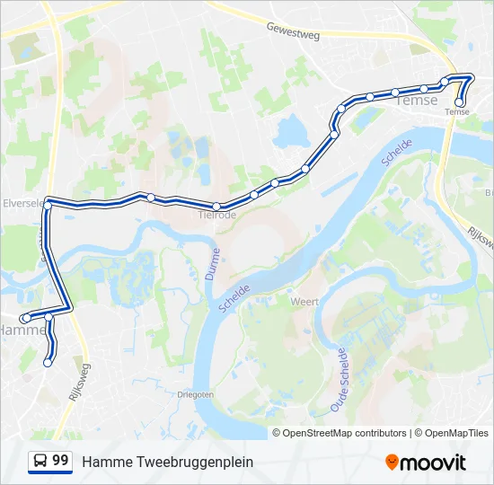 99 Bus Line Map