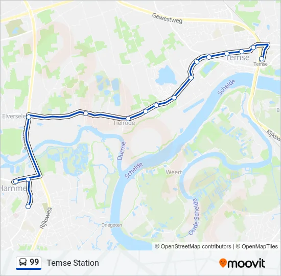 99 Bus Line Map