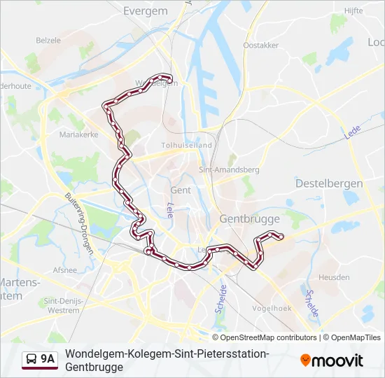 9A Bus Line Map