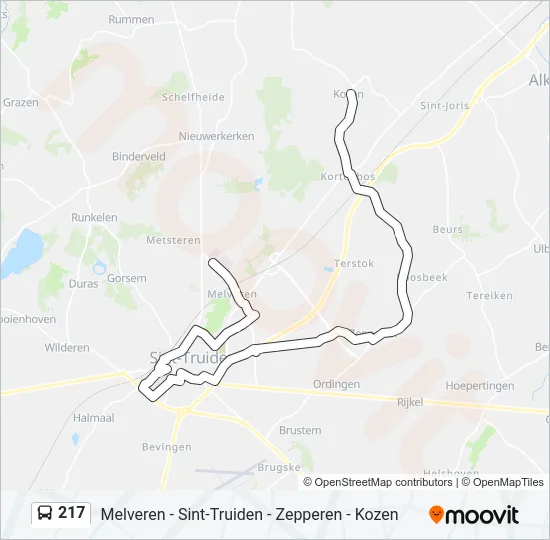 217 Bus Line Map