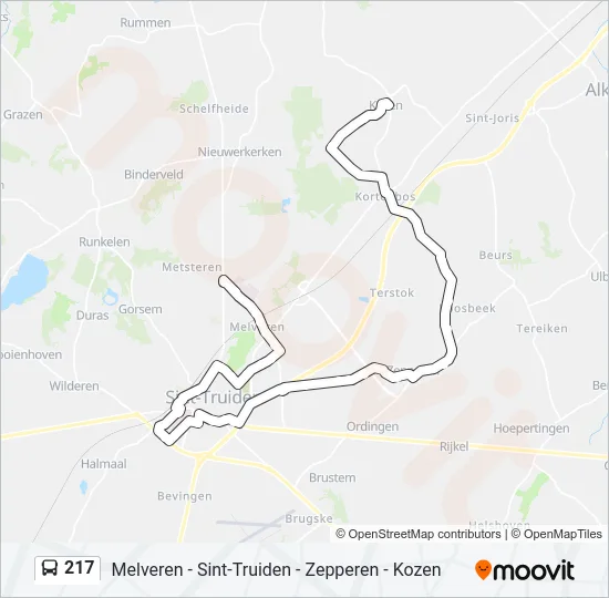 217 Bus Line Map
