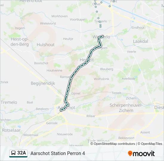 32A Bus Line Map