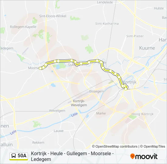 50A Bus Line Map