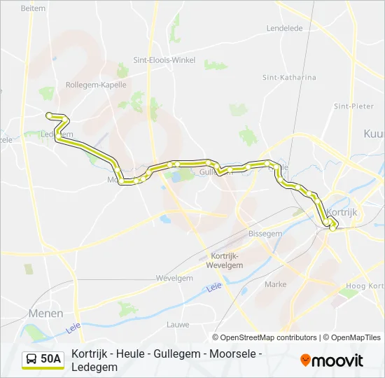 50A Bus Line Map