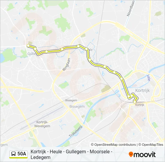50A Bus Line Map