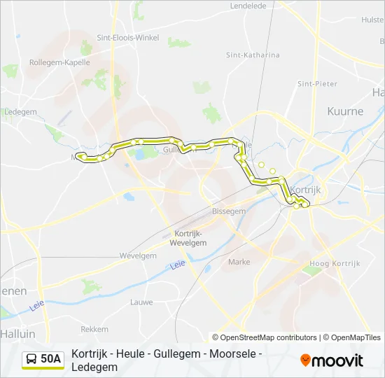 50A Bus Line Map
