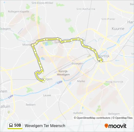 50B Bus Line Map