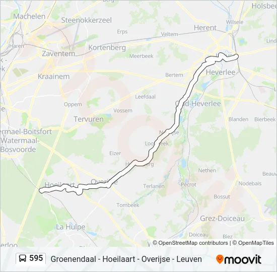 595 Bus Line Map