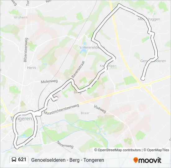 621 Bus Line Map