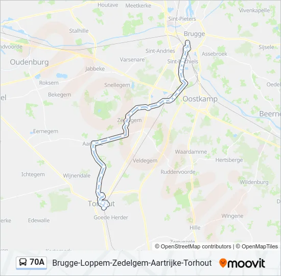 70A Bus Line Map