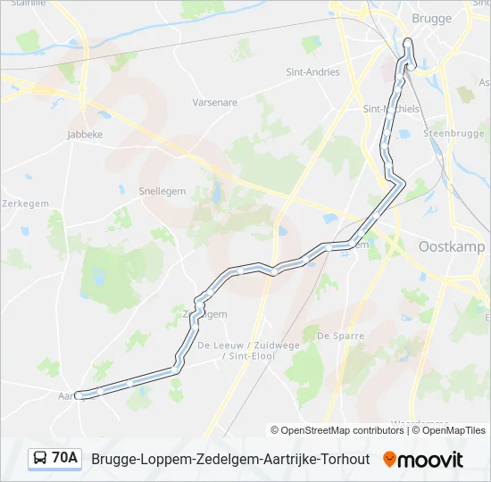 70A Bus Line Map