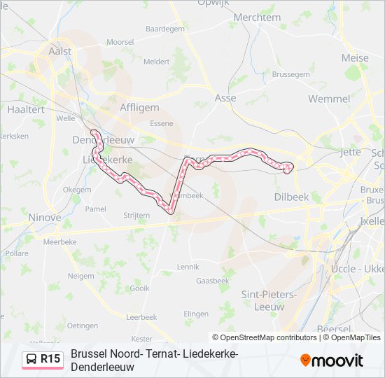 R15 bus Line Map