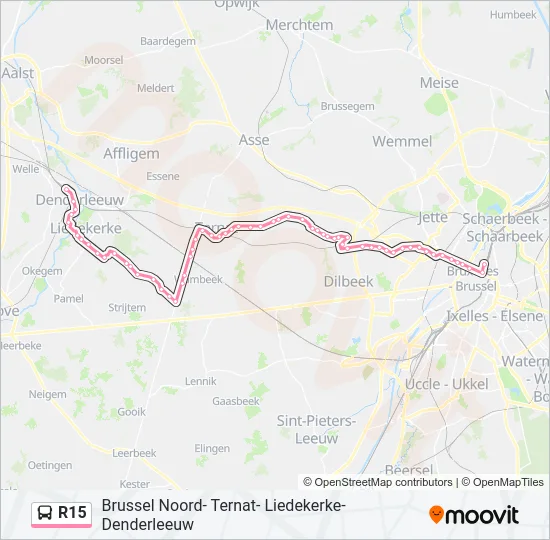 R15 Bus Line Map