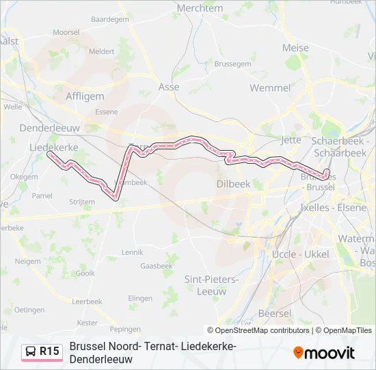 R15 Bus Line Map