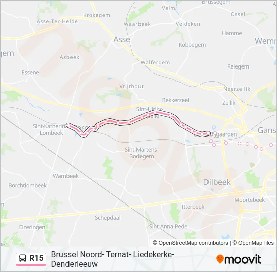 R15 Bus Line Map
