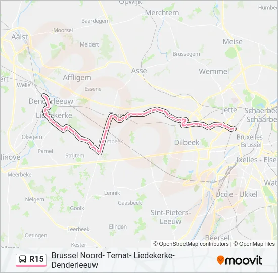 R15 Bus Line Map
