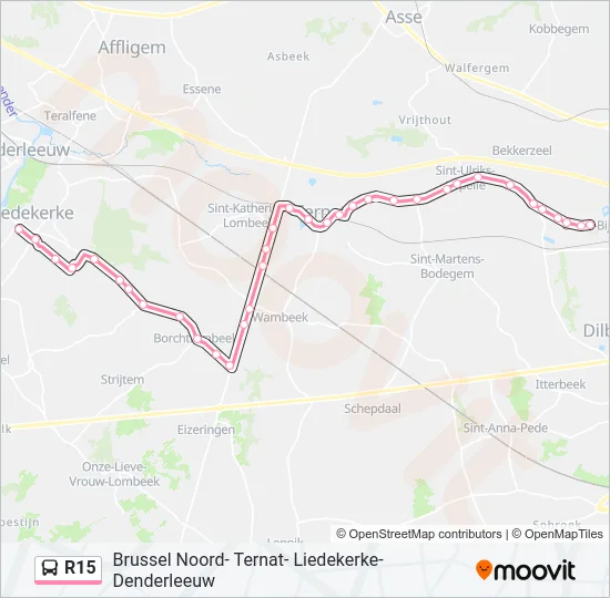 R15 Bus Line Map