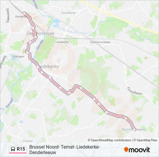 R15 Bus Line Map