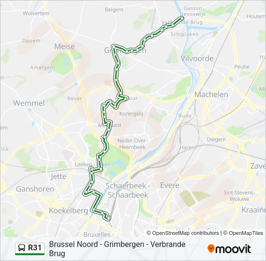 R31 Bus Line Map