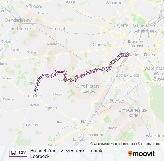 R42 Bus Line Map