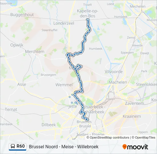 R60 Bus Line Map
