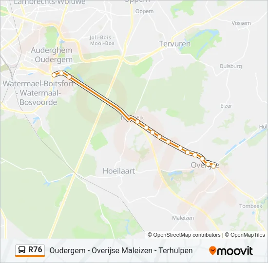 R76 Bus Line Map