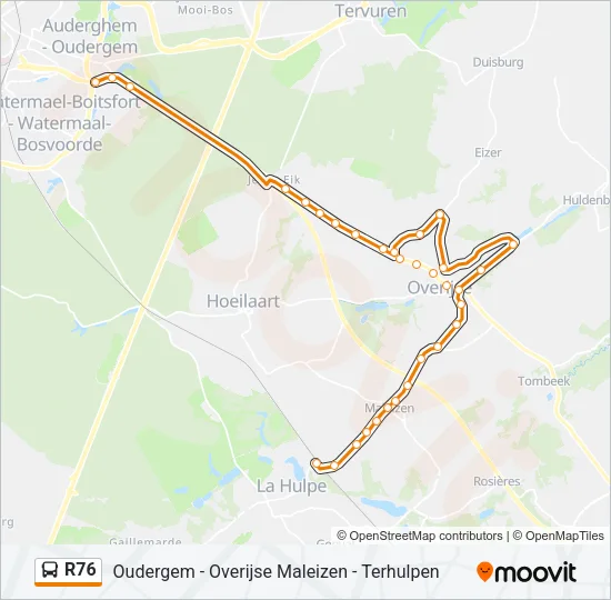 R76 Bus Line Map