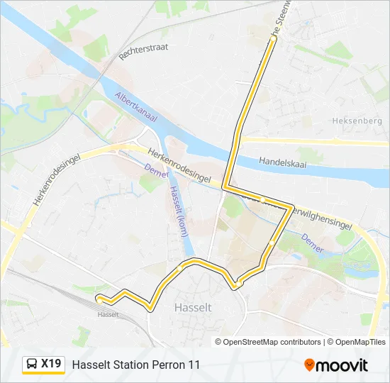 X19 Bus Line Map