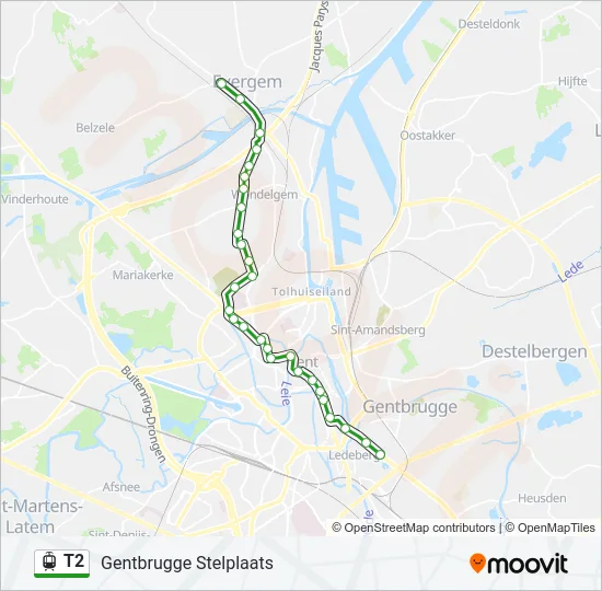T2 Light Rail Line Map