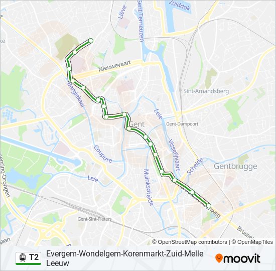 T2 light rail Line Map