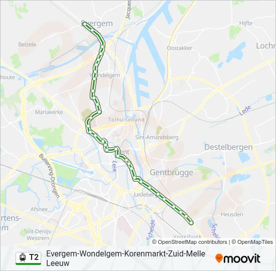 T2 Light Rail Line Map