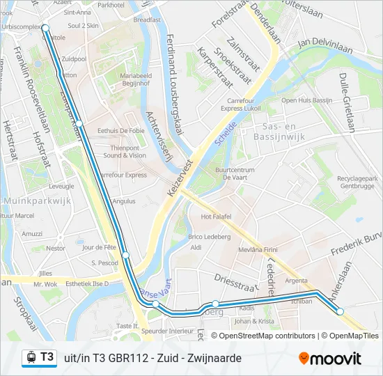 T3 Light Rail Line Map