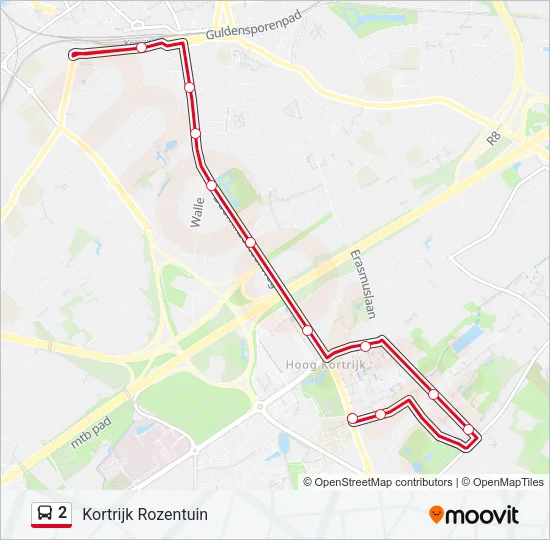 2 Bus Line Map