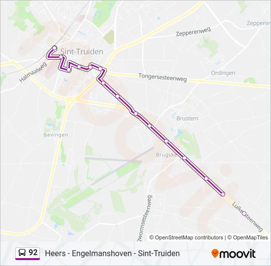 92 Bus Line Map