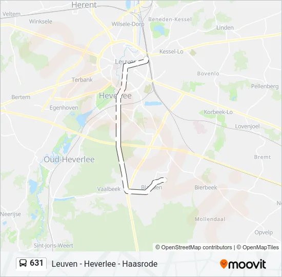 631 Bus Line Map