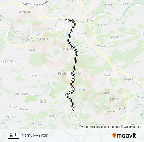 L Trein Line Map