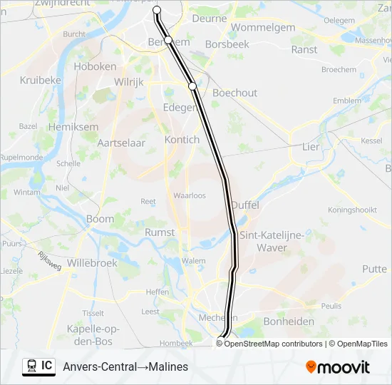 IC Train Line Map