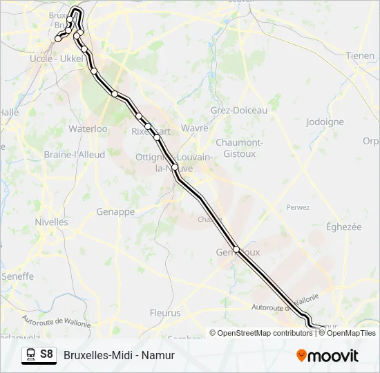 S8 Train Line Map