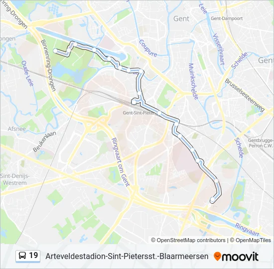 19 Bus Line Map