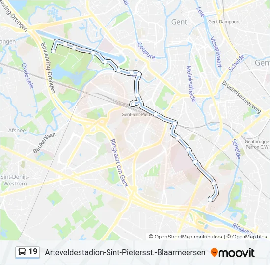 19 Bus Line Map
