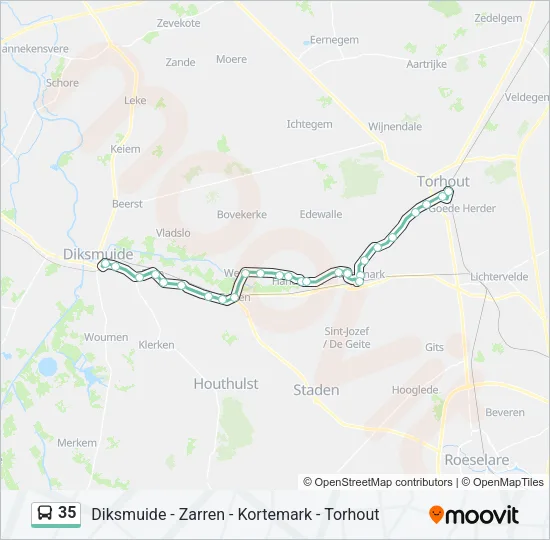 35 Bus Line Map